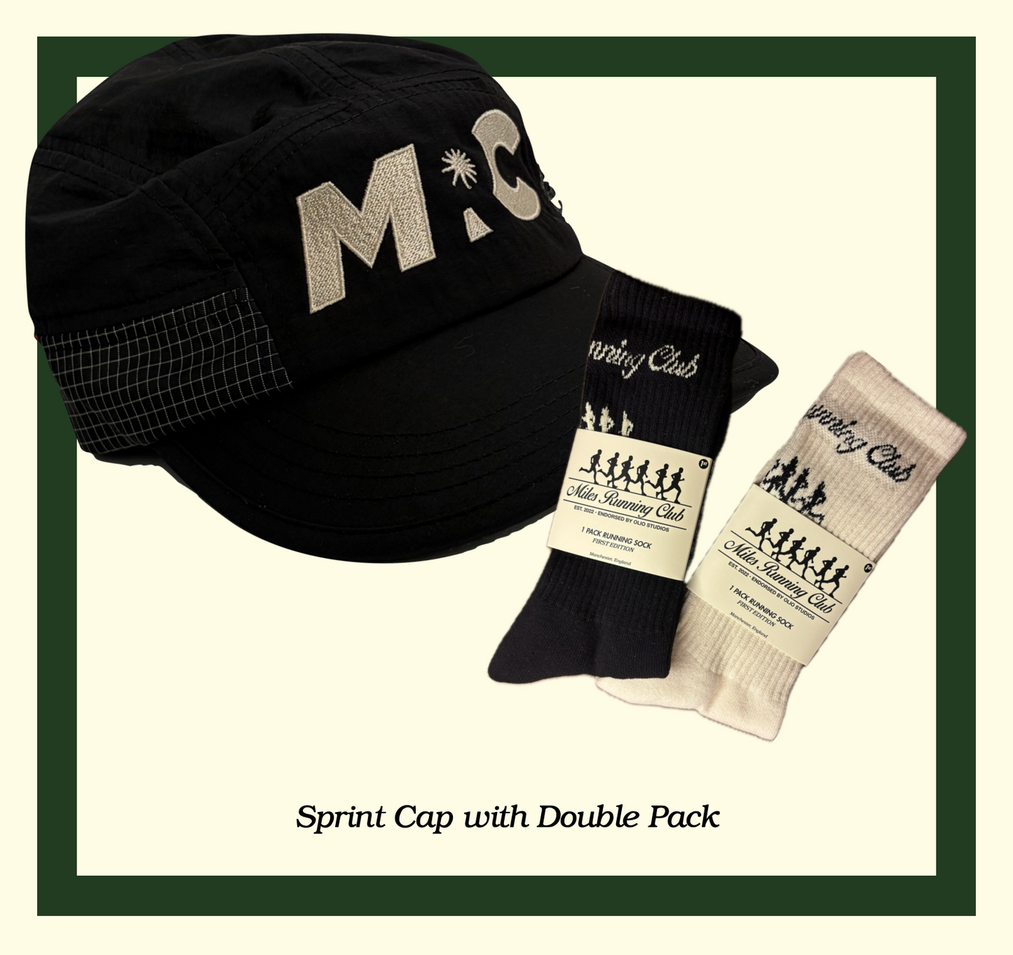 Miles Running Club Sprint Cap and Socks Bundle